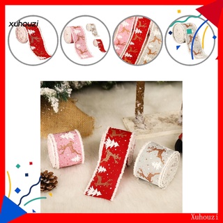 xuho lino de navidad cinta de regalo ramo de envoltura de cinta suave decoración de fiesta