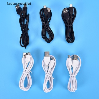 [factoryoutlet] Mini Cable USB de 1 m de largo, sincronización y carga, tipo A A 5 pines, B, cargador de teléfono caliente (8)
