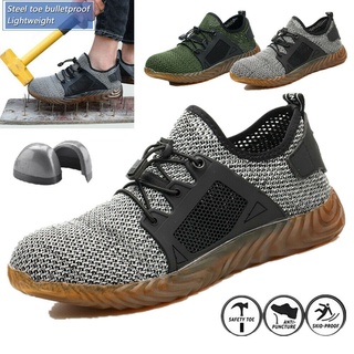 zapatos de trabajo transpirables de seguridad para hombre/botas de acero indestructible/tenis de trabajo