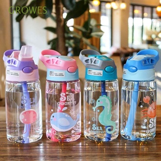 growes lindo agua sippy tazas niños tazas de alimentación tazas a prueba de fugas agua portátil suave gel de sílice bebé dibujos animados paja botellas de agua/multicolor
