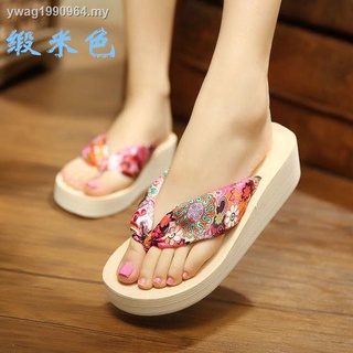 ◈✼Chanclas exterior desgaste coreano verano pendiente con suela gruesa chanclas al aire libre de las mujeres s antideslizante sandalias y zapatillas