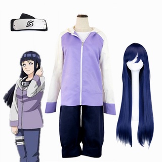 Anime Hyuga Hinata Shippuden generación chamarra pantalones Cosplay disfraces (1)