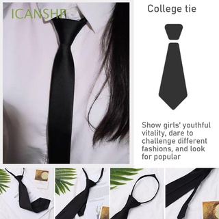 icanshp corbatas delgadas negro cuello estrecho corbata sedosa clip en ropa suave accesorios corbata