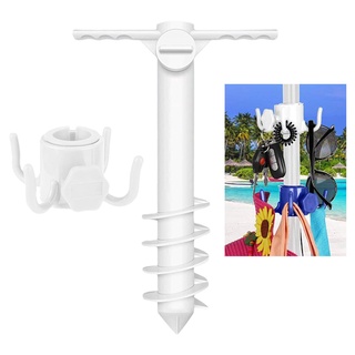 Beach Umbrella Sand Anchor Heavy Duty with Hanging Hook One Size Fits All