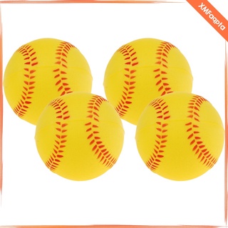 4x 9\\\\" bola animosa de béisbol para entrenamiento de bates de seguridad amarillo (3)