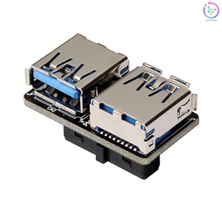 Placa base USB 19PIN A 2 adaptador USB-A convertidor de alta velocidad transmisión no destructiva señal Plug and Play