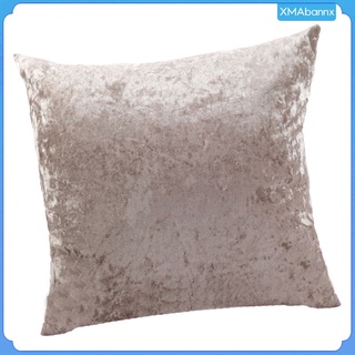 50x50cm Square Short Plush Velvet Throw Cushion Cover For Sofa Brown (5)