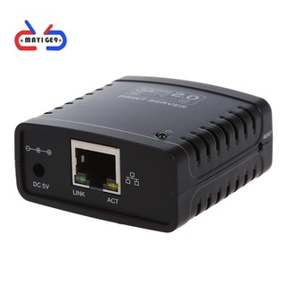 Servidor De Impresión USB 2.0 Ethernet Red LPR Para Impresoras De LAN Compartir Negro