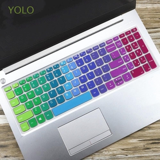 YOLO S340-15api teclado cubre S340-15WL portátil Protector de teclado pegatinas de alta calidad para S340 S430 silicona Materail Super suave 15.6 pulgadas para Lenovo Ideapad Notebook portátil/Multicolor (1)