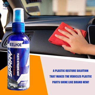Interior del coche Retreading Spray enjuague libre de piezas de plástico rápido agente polaco para asiento de coche tablero de salpicadero Auto mantenimiento suministro