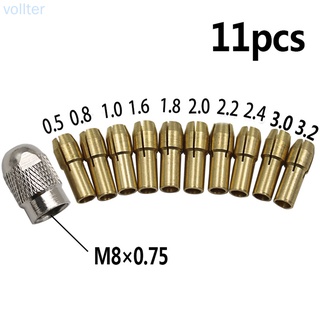 11 pzs Set de brocas de metal de 0.5-3.2 mm 4.3mm Shank Screw Nut repuesto Para Dremel herramienta giratoria (4)