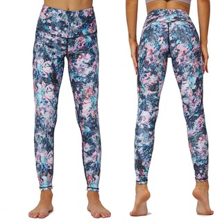 mujer impresión bolsillo fitness running cultivar uno mismo noveno pantalones de yoga