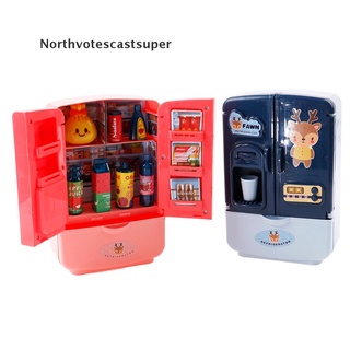 Northvotescastsuper Simulation Refrigerator Cabinet Toy Double Door Water Dispenser Refrigerator Toy NVCS (1)