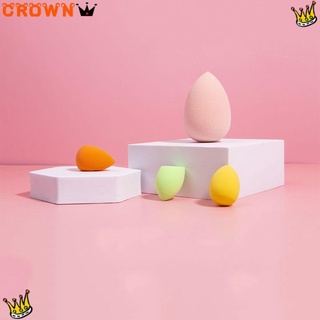 crown esponja suave puff set caja de maquillaje herramienta de belleza huevo 3pcs /set cosmético puff porción y transparente húmedo y seco cara base polvo