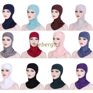 iceb muslim mini hijab gorra bajo bufanda sólido completo capó interior islámico turbante sombrero