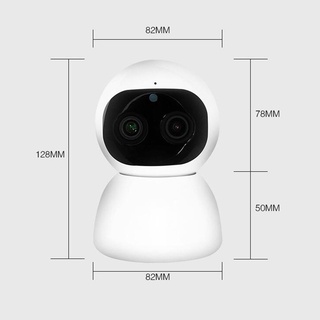 cámara ip inteligente hd inalámbrica para interiores/micrófono integrado/cámara wifi con doble lente (3)
