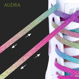 AUDRA Classic No Tie Shoelaces Elastic Shiny Shoes Strings Woven Shoelaces Little White Shoes Colorful Sneaker Sport Shoes Adult Kids Shoe Accessories