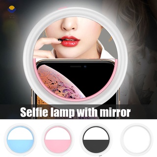 portátil mini selfie led anillo flash relleno de luz clip cámara fotografía para teléfono 3 niveles de brillo