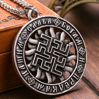 collar con colgante de runa amuleto vintage vikingo joyería para hombre