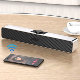 tbrinnd USB Wired Bluetooth Subwoofer Sound Bar Home TV Theater Soundbar Speaker System