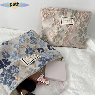 Path - bolsa de maquillaje grande para almacenamiento de viaje, bolsa de cosméticos, bolsa de mano, organizador de flores, Multicolor