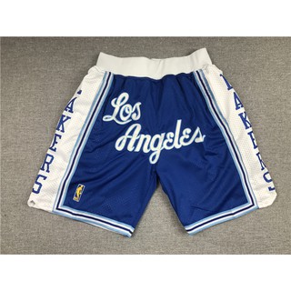 [10 Estilos] 2021 Nuevos Pantalones Cortos De La NBA LOS Angeles Lakers KOBE Bolsillos Azules Baloncesto