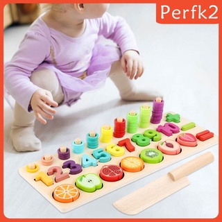 [PERFK2] Montessori juguete de madera fruta juego logarítmico junta aprendizaje juguete educativo