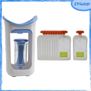 Baby Food Squeezer with Storage Pouch Container Puree Packing Making Machine