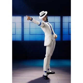 Shf Michael Jackson Criminal Moon Walk colección figuras de acción adornos de escritorio (2)