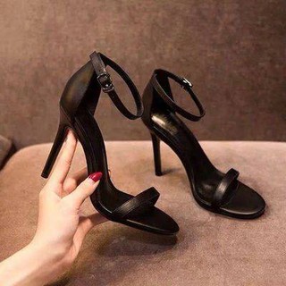 Las mujeres sandalias altas arrugas de tacón alto de tacón alto profesional 9cm negro con salvaje fesyen fesyen con zapatillas para las mujeres ins marea 2021 estilos de verano (1)