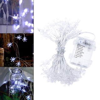 [SIMHOA] Navidad copo de nieve luces de hadas jardín dormitorio fiesta evento LEDs luz