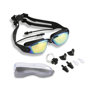 Gy colorido Plating HD Anti-niebla ajustable diadema de silicona suave gafas de natación 09.28 (3)