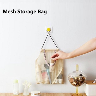 DICHATION 1pcs/5pcs Hangable Mesh Bags Breathable Bathroom Toiletry Storage Storage Net Bag for Vegetable Fruit Wide Use Polyester Material Durable Kitchen Organizer (7)
