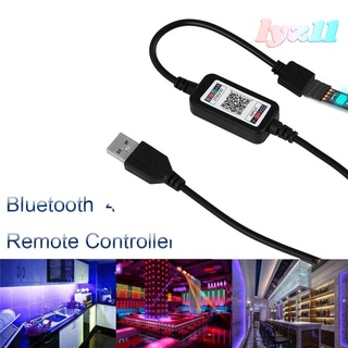 lyz hot rgb led tira de luz controlador flexible bluetooth 4.0 cable usb inalámbrico mini 5-24v práctico control de teléfono inteligente