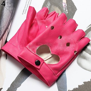 {oplebes} guantes de motociclistas sin dedos para mujeres con corazón hueco/guantes para motocicleta punk (6)