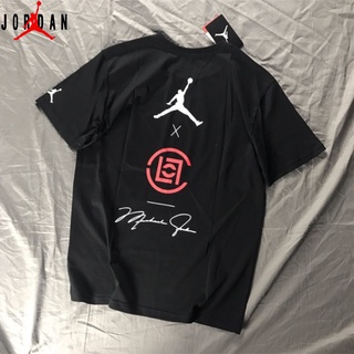 nike air jordan joint clot camiseta de manga corta de los hombres de la moda casual deportes pareja media manga superior