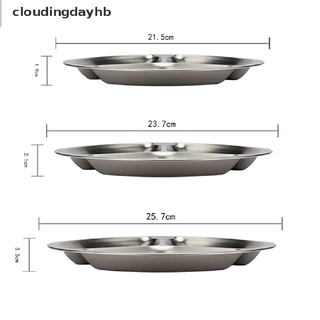 cloudingdayhb plato de cena de acero inoxidable 3 secciones plato dividido 22/24 cm snack plato de cena productos populares