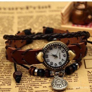 Regalo de vacaciones pareja reloj de los hombres reloj europeo y americano Retro moda reloj de cuero pulsera reloj de cuero pulsera reloj (1)