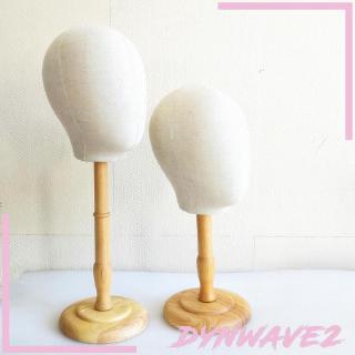 [Dynwave2] maniquí de fabricación de pelucas de corcho con Base de madera, soporte para joyas, soporte de maniquí