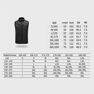 {Fa} traje de calefacción inteligente Unisex para invierno/chaleco cálido/traje de calefacción de temperatura constante (5)