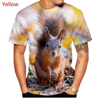 2021 fashion New Arrivals Men Printed T-Shirt Short Sleeve Casual Squirrel T Shirt Men Tops 3d shirt