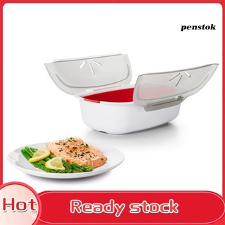 [Terlaris]Microwave Steamer BPA Free Heat-resisting PP Non-stick Vegetable Cookware Steamer for Kitchen (1)