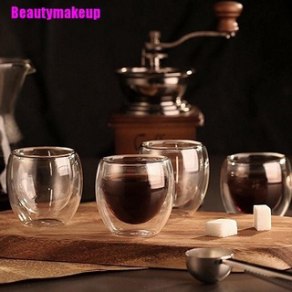 [Beautymakeup] Vaso de cerveza de doble pared resistente al calor, taza de café Espresso, taza de té