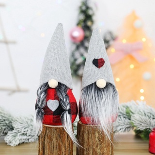 necessaryf decoración de navidad precioso diseño puntiagudo tapa sin cara gnome santa muñeca regalo de navidad