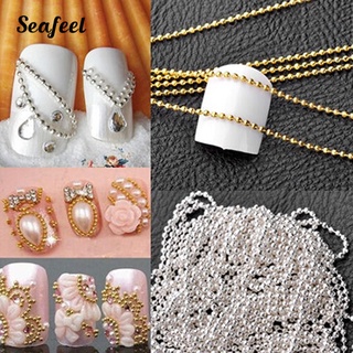 (Seafeel) 5m cuentas línea cadena para acrílico uñas arte 3D puntas falsas DIY decoración manicura (1)