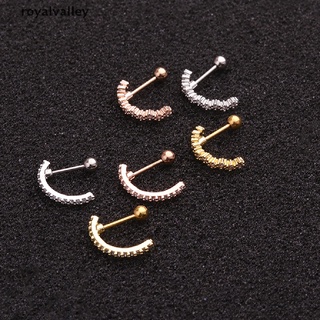 Royalvalley Crystal Rhinestone Ear Helix Cartilage Body Piercing Earrings Studs Jewelry Gift CL