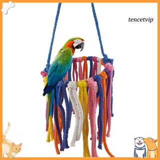 [Vip] Colorido mascota pájaro juguete loro masticar colgando columpio cuerda cacatúa jaula nido decoración