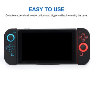 1 par de protectores de Gel Joy-Con Con tapas de agarre para pulgar (negro) y 2 piezas de pulsera portátil para Nintendo Switch (6)