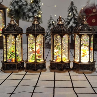 wu navidad estilo europeo retro linterna led luz de noche decoración adornos