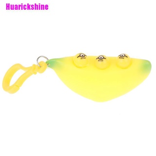 [Huarickshine] 1 pieza divertido Pop It Banana llavero colgante exprimir juguete alivio del estrés Fidgets juguete